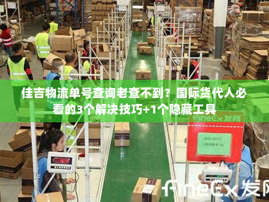 佳吉物流单号查询老查不到？国际货代人必看的3个解决技巧+1个隐藏工具