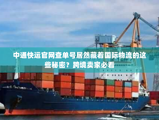 中通快运官网查单号居然藏着国际物流的这些秘密？跨境卖家必看
