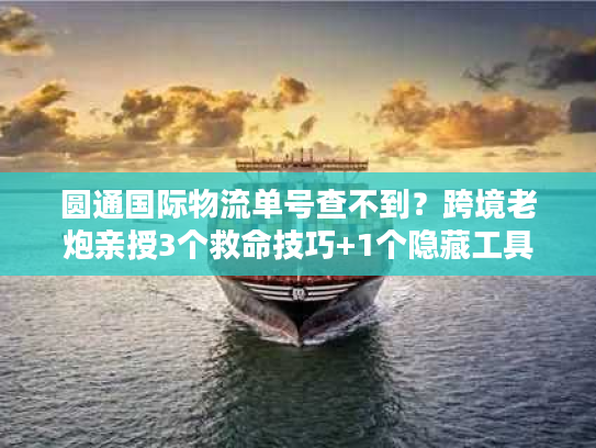 圆通国际物流单号查不到?跨境老炮亲授3个救命技巧+1个隐藏工具 圆通国际物流单号查不到?跨境老炮亲授3个救命技巧+1个隐藏工具