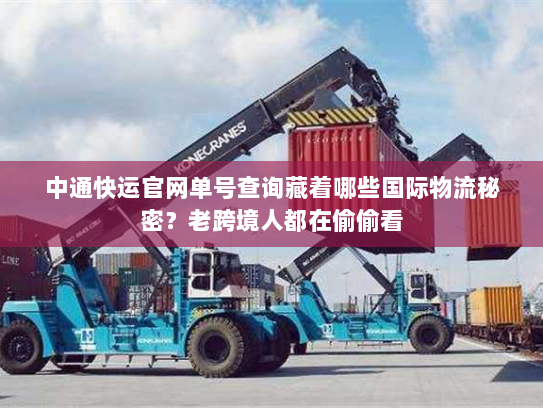 中通快运官网单号查询藏着哪些国际物流秘密？老跨境人都在偷偷看