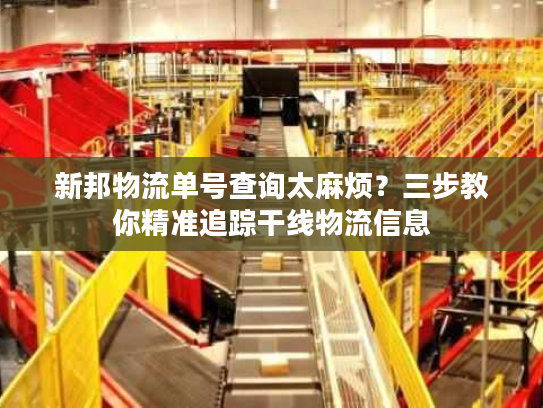 新邦物流单号查询太麻烦？三步教你精准追踪干线物流信息