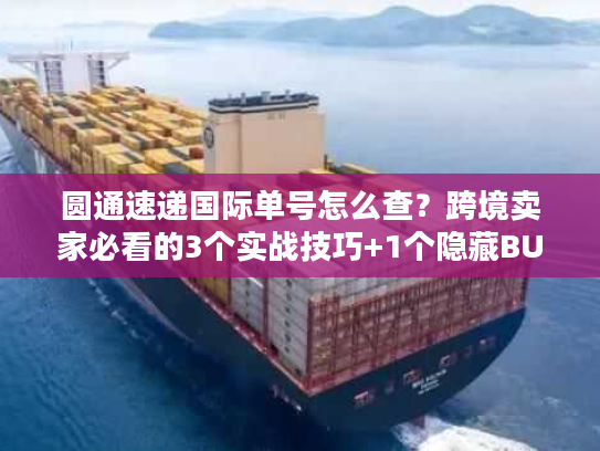 圆通速递国际单号怎么查？跨境卖家必看的3个实战技巧+1个隐藏BUG