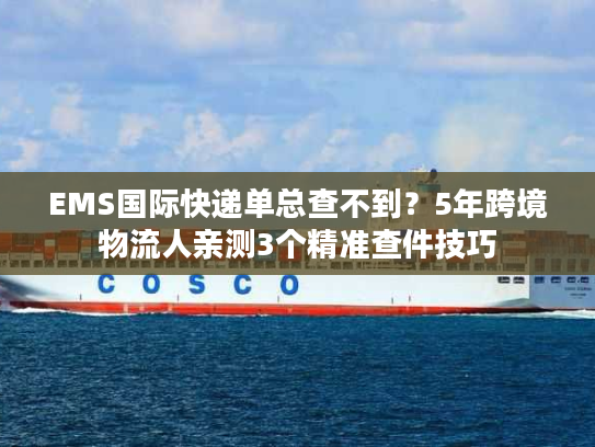 EMS国际快递单总查不到？5年跨境物流人亲测3个精准查件技巧