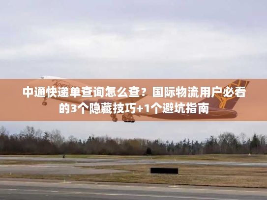 中通快递单查询怎么查？国际物流用户必看的3个隐藏技巧+1个避坑指南