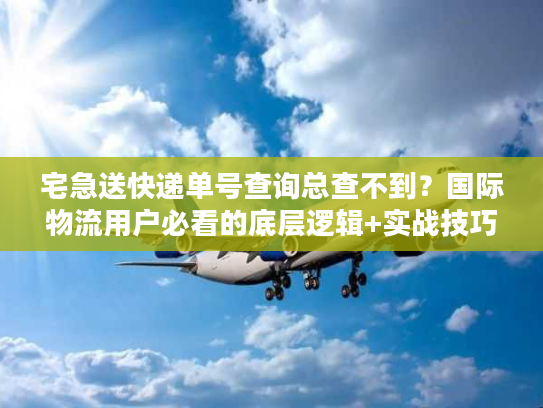 宅急送快递单号查询总查不到？国际物流用户必看的底层逻辑+实战技巧