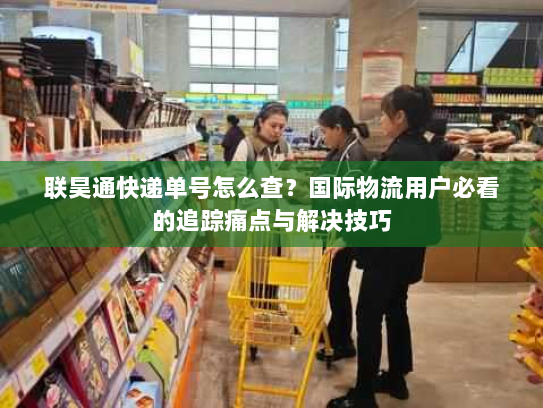联昊通快递单号怎么查？国际物流用户必看的追踪痛点与解决技巧