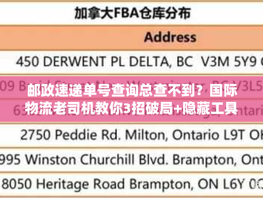 邮政速递单号查询总查不到？国际物流老司机教你3招破局+隐藏工具清单