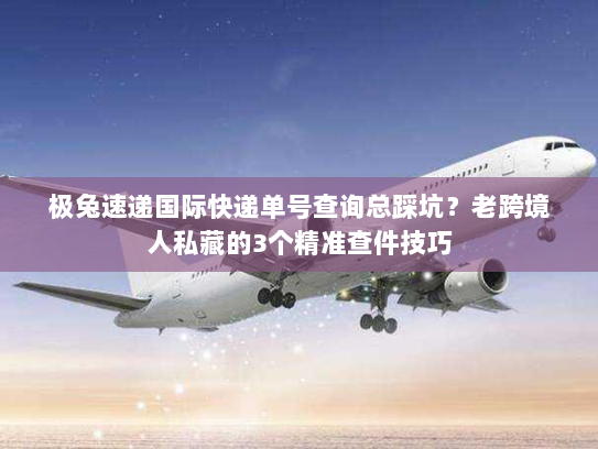 极兔速递国际快递单号查询总踩坑？老跨境人私藏的3个精准查件技巧
