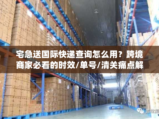 宅急送国际快递查询怎么用？跨境商家必看的时效/单号/清关痛点解决方案