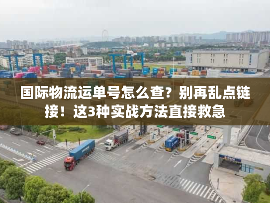 国际物流运单号怎么查？别再乱点链接！这3种实战方法直接救急