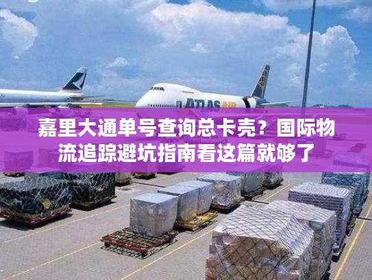 嘉里大通单号查询总卡壳？国际物流追踪避坑指南看这篇就够了