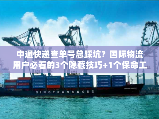 中通快递查单号总踩坑?国际物流用户必看的3个隐藏技巧+1个保命工具 中通快递查单号总踩坑?国际物流用户必看的3个隐藏技巧+1个保命工具