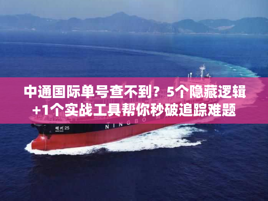 中通国际单号查不到？5个隐藏逻辑+1个实战工具帮你秒破追踪难题