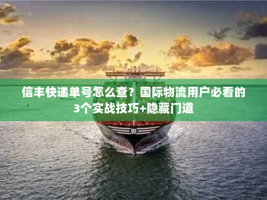 信丰快递单号怎么查?国际物流用户必看的3个实战技巧+隐藏门道 信丰快递单号怎么查?国际物流用户必看的3个实战技巧+隐藏门道