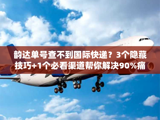 韵达单号查不到国际快递？3个隐藏技巧+1个必看渠道帮你解决90%痛点