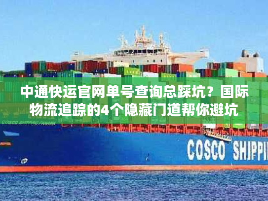 中通快运官网单号查询总踩坑？国际物流追踪的4个隐藏门道帮你避坑