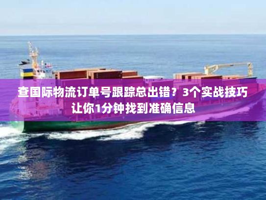 查国际物流订单号跟踪总出错？3个实战技巧让你1分钟找到准确信息