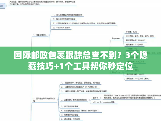 国际邮政包裹跟踪总查不到？3个隐藏技巧+1个工具帮你秒定位