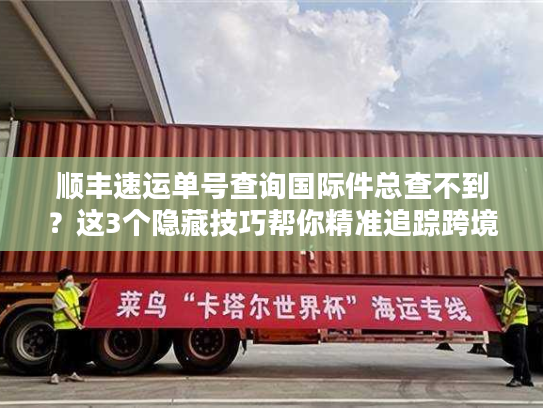 顺丰速运单号查询国际件总查不到？这3个隐藏技巧帮你精准追踪跨境包裹