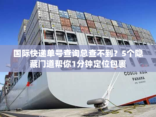 国际快递单号查询总查不到？5个隐藏门道帮你1分钟定位包裹