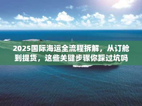 2025国际海运全流程拆解,从订舱到提货,这些关键步骤你踩过坑吗? 2025国际海运全流程拆解,从订舱到提货,这些关键步骤你踩过坑吗?