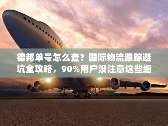 德邦单号怎么查？国际物流跟踪避坑全攻略，90%用户没注意这些细节！