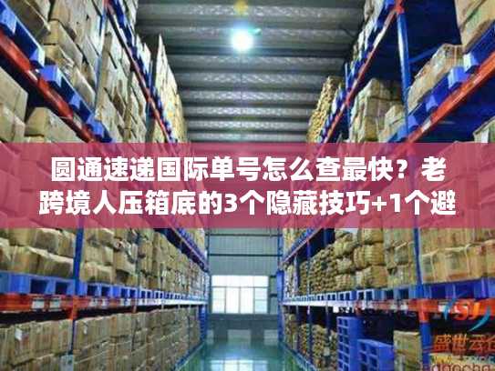 圆通速递国际单号怎么查最快？老跨境人压箱底的3个隐藏技巧+1个避坑指南
