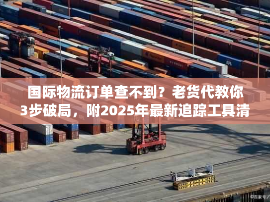 国际物流订单查不到？老货代教你3步破局，附2025年最新追踪工具清单