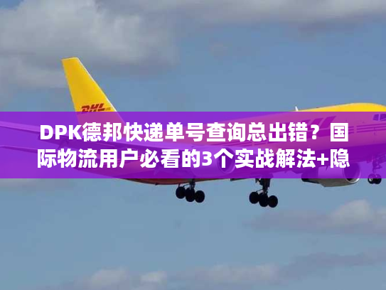 DPK德邦快递单号查询总出错?国际物流用户必看的3个实战解法+隐藏技巧 DPK德邦快递单号查询总出错?国际物流用户必看的3个实战解法+隐藏技巧