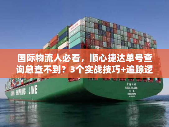 国际物流人必看，顺心捷达单号查询总查不到？3个实战技巧+追踪逻辑拆解