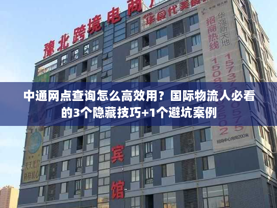 中通网点查询怎么高效用？国际物流人必看的3个隐藏技巧+1个避坑案例