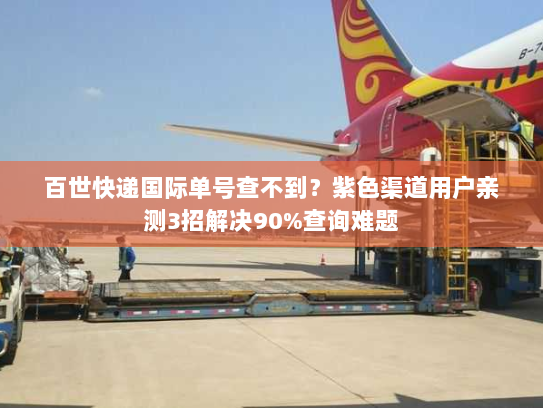 百世快递国际单号查不到？紫色渠道用户亲测3招解决90%查询难题