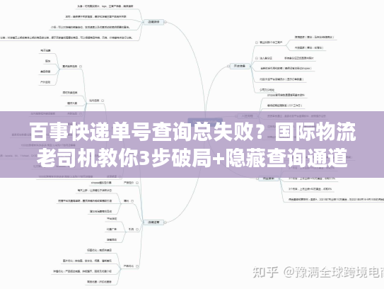 百事快递单号查询总失败？国际物流老司机教你3步破局+隐藏查询通道曝光