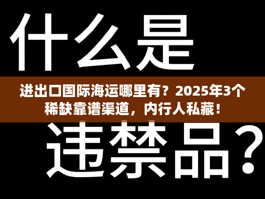 进出口国际海运哪里有？2025年3个稀缺靠谱渠道，内行人私藏！