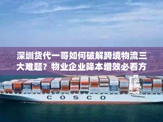 深圳货代一哥如何破解跨境物流三大难题？物业企业降本增效必看方案