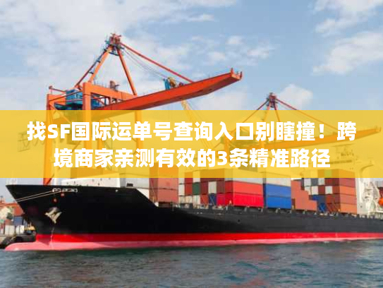 找SF国际运单号查询入口别瞎撞！跨境商家亲测有效的3条精准路径