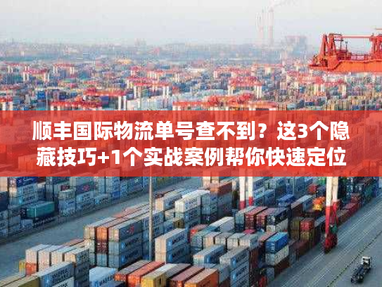 顺丰国际物流单号查不到？这3个隐藏技巧+1个实战案例帮你快速定位包裹