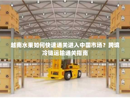 越南水果如何快速通关进入中国市场?跨境冷链运输通关指南 越南水果如何快速通关进入中国市场?跨境冷链运输通关指南