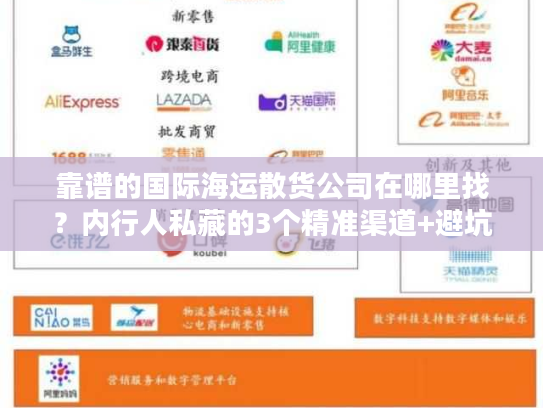 靠谱的国际海运散货公司在哪里找？内行人私藏的3个精准渠道+避坑技巧
