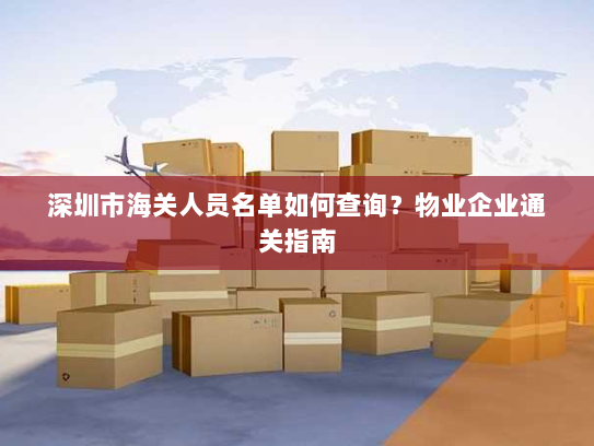 深圳市海关人员名单如何查询？物业企业通关指南