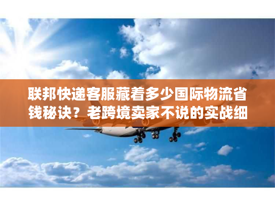 联邦快递客服藏着多少国际物流省钱秘诀？老跨境卖家不说的实战细节全在这