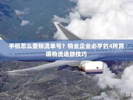 手机怎么查物流单号？物业企业必学的4种跨境物流追踪技巧