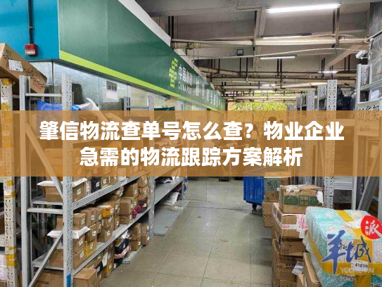 肇信物流查单号怎么查？物业企业急需的物流跟踪方案解析