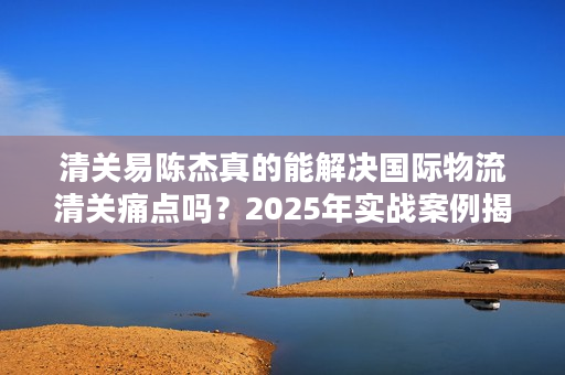 清关易陈杰真的能解决国际物流清关痛点吗？2025年实战案例揭秘