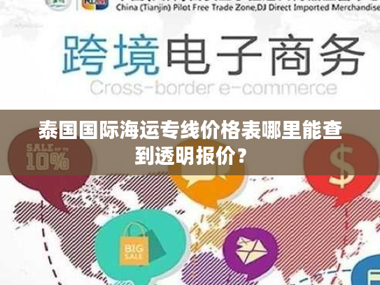 泰国国际海运专线价格表哪里能查到透明报价？
