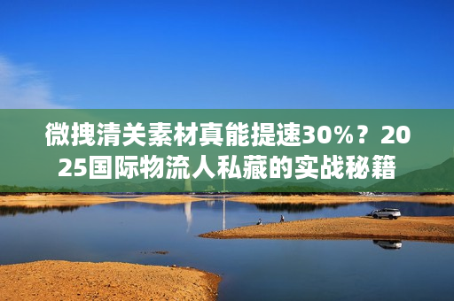 微拽清关素材真能提速30%？2025国际物流人私藏的实战秘籍