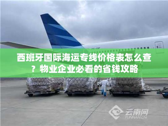 西班牙国际海运专线价格表怎么查？物业企业必看的省钱攻略