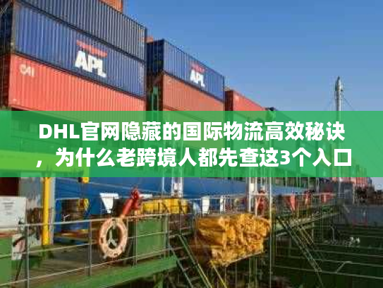 DHL官网隐藏的国际物流高效秘诀，为什么老跨境人都先查这3个入口？