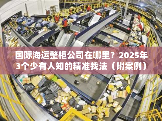国际海运整柜公司在哪里?2025年3个少有人知的精准找法(附案例) 国际海运整柜公司在哪里?2025年3个少有人知的精准找法(附案例)