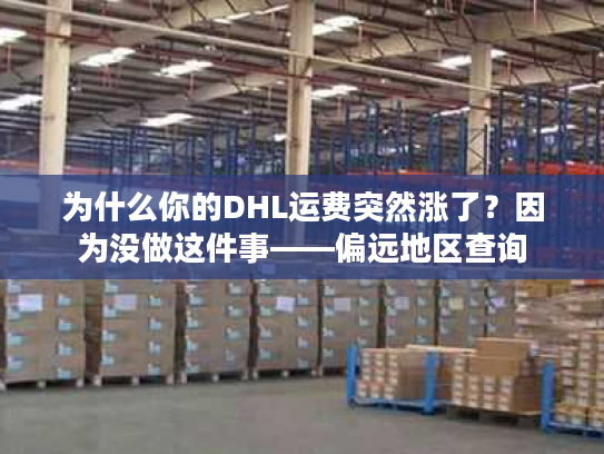 为什么你的DHL运费突然涨了？因为没做这件事——偏远地区查询